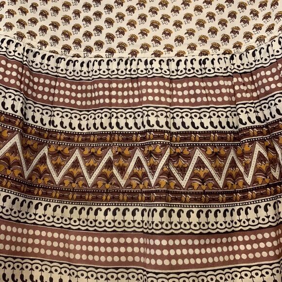 Blue Plate brown and white patterned skirt. Fully lined Size 10 - Picture 2 of 7